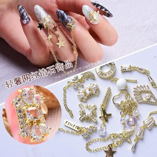 Luxury Zircon 3D Pendant New High-Quality Metal Nail Decoration Shiny Diamond Crystal Alloy DIY Nail Accessories