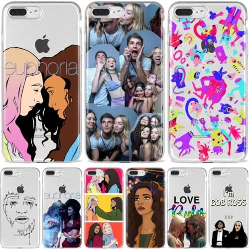 American TV Series Euphoria Silicone cover For iphone XR XS MAX 6S 7 8Plus 11 12Pro 12Mini 11ProMax TPU Soft Cases Fundas Coque