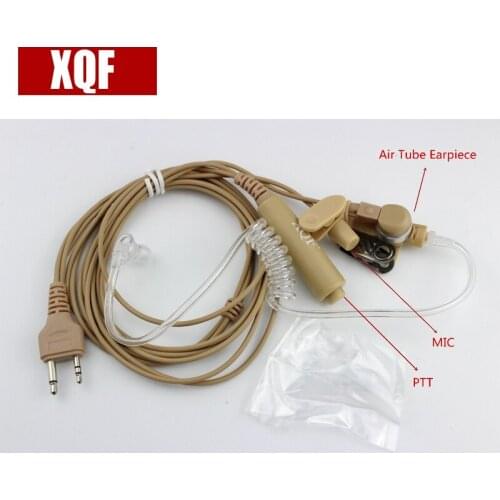 Skin 2 Pin Headset Acoustic Air Tube Earpiece Earphone PTT for Midland Portable Radio GXT550/650 GXT1000 GXT1000VP4 GXT1050VP4