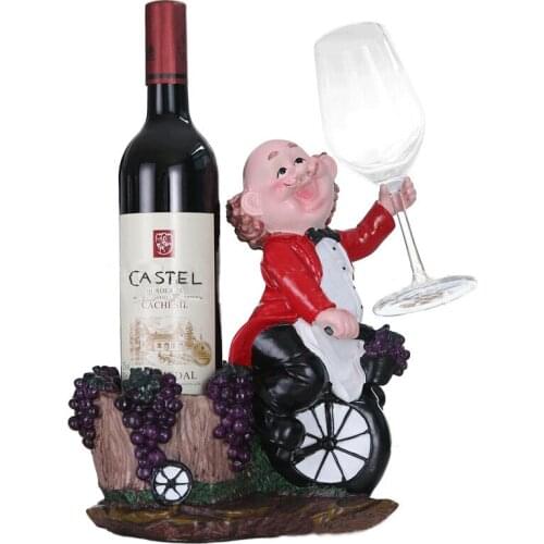 Chef Wine Rack Wine Storage Rack Resin Goblet Holder Cartoon Chef Cabinets Crafts Ornaments Display Stand Decoration Organizer