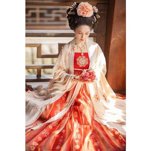 2021 oriental chinese style women traditional hanfu dresses oriental clothing retro cosplay tang suit stage performance costume
