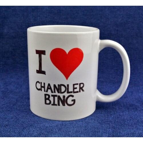 TV Show Friends Ceramics Coffee Cup Mug I love Chandler Bing Office Tea Milk Cup Halloween Cosplay Tea Milk Mug Christmas Gift