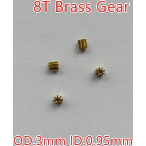 WL Toys V686 Q222 Q222G 8520 Coreless Motor 8T Brass Gear OD 3mm For 1mm Motor Shaft R/C Quadcopter Drone Spare Parts