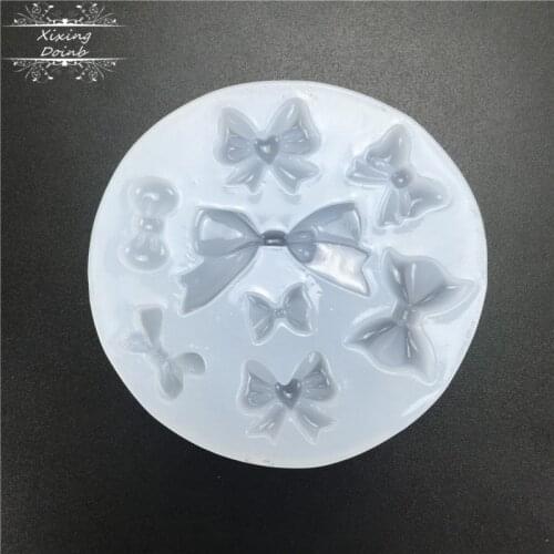 Xixing Many Mini bow chocolate wedding cake decorating tools DIY baking fondant silicone mold High quality