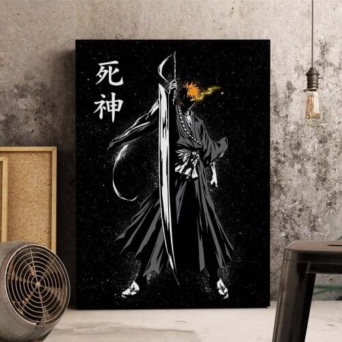WTQ Japanese Canvas Painting Anime Posters Wall Poster BLEACH Kurosaki Ichigo Wall Decor Wall Art Picture Decoration Home Decor