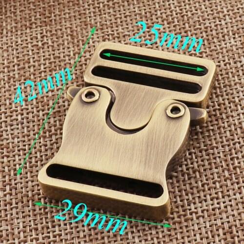 1"(25mm)Metal Sweep Bronze Release Buckle Clutch Closure Bag Turn Lock Backpack Craft Clasp Seat Belt Suitcases Buckles 2 PCS