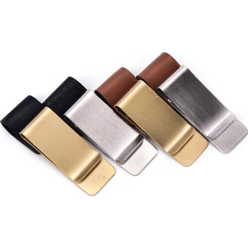 1Pcs Creative Custom Notebook Clip, Genuine Leather Notebook Notebook, Metal Pen Holder, Paper Folder