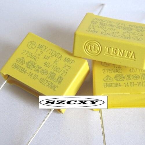 10PCS New 125 1.2uf 275vAC 400vDC P=22mm MKP-X2 New safety correction capacitor