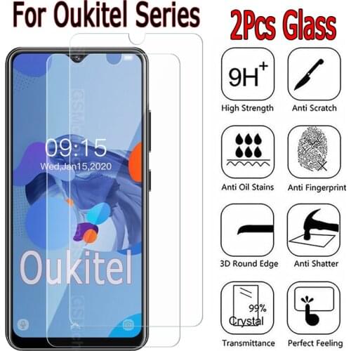 2-1Pc Cover For Oukitel C19 C22 C21 C16 C15 C13 C17 C10 C18 C12 Pro Plus Glass On Oukitel K9 K12 K10 K7Pro Screen Protector Film
