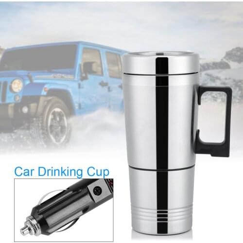 300ml Auto Electric Heater Car Mug Travel Heater Cup Bottle Stainless Steel Coffee Tea Water Mug Vehicle Heating Drinking CupHOT