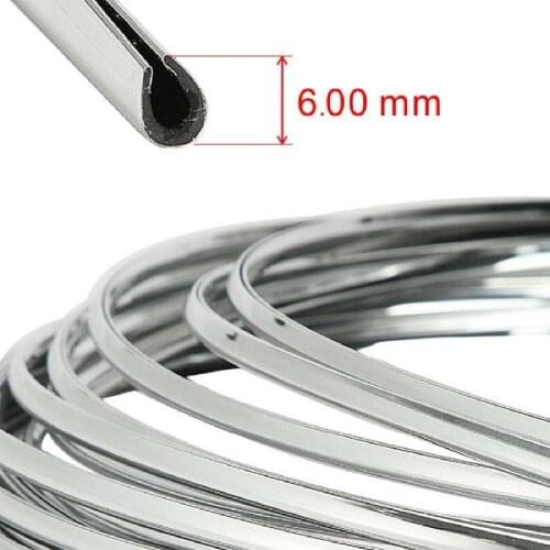 6mm*3m Car Styling Chrome Moulding Strip Decoration Trim Body Door Edge Air Condition Outlet Scratch Guard Protect