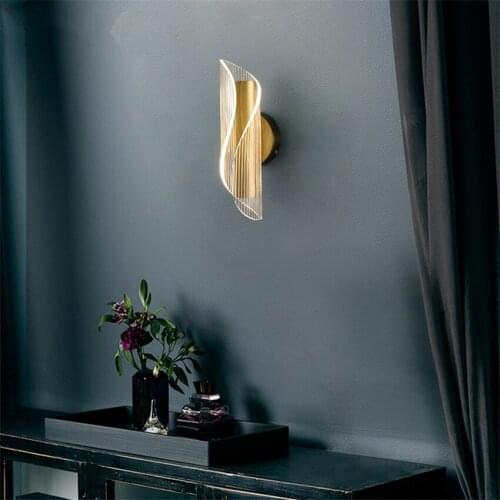 Post modern Acrylic wall lamps luxury living room study aisle bedroom bedside Bathroom background wall sconces lights fixtures