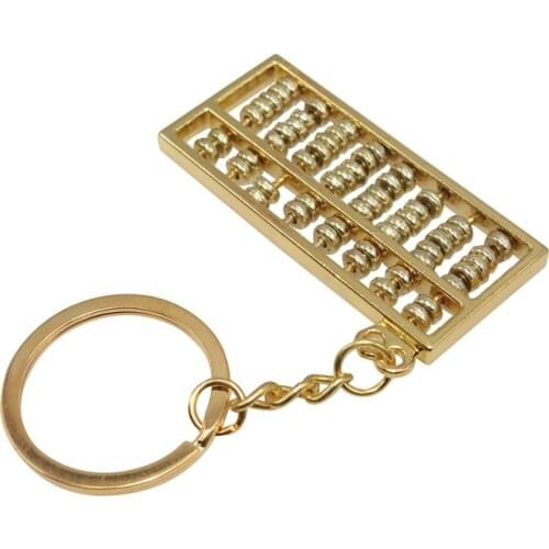 1 Pcs Key ring Car keychain Golden abacus Car decoration Car rearview mirror pendant Auto parts