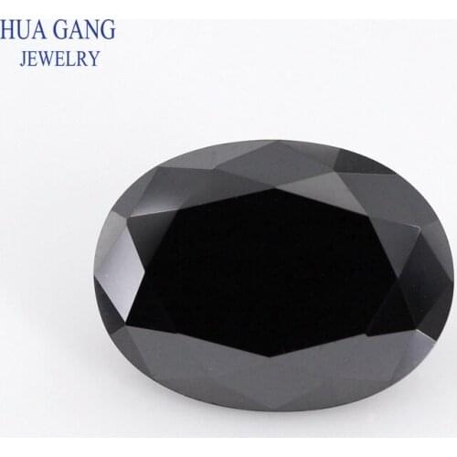 Black Nano Stone Oval Shape Synthetic Gems For Jewelry 2x3~10x14mm Free Shipping