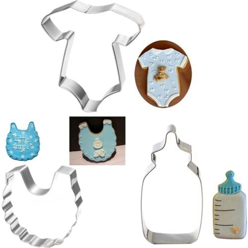 3Pcs/Set Baby Shower Themed Biscuit Cookie Pastry Cutters Tool Cake Baking Mold