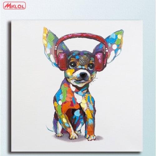 Large Dog-Beats-IV Oil Painting Wall Art Picture Paiting Canvas Paints Home Decor Abstract Print Painting Modern Wall Decor