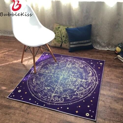Bubble Kiss Nordic Style Rugs For Bedroom Carpet Purple Starry Pattern Living Room Carpet Delicate Floor Mat Soft Kids Room Rug