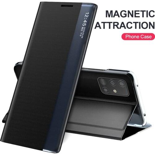 Leather Magnetic Smart Flip phone case for Samsung Galaxy m21 a51 a71 m 21 samsungm21 sansung m21 Stand cover samsun a 51