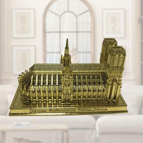 Hand-made Resin Crafts World Architecture Model Notre Dame de Paris Creative Figures Ornaments Home Table Decoration Gifts