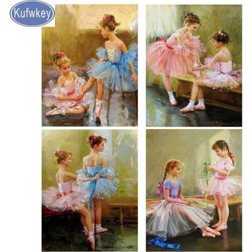 Kufwkey 5D diamond embroidery"ballerina girl"diy diamond painting cross stitch full round/square drill mosaic diamond pattern