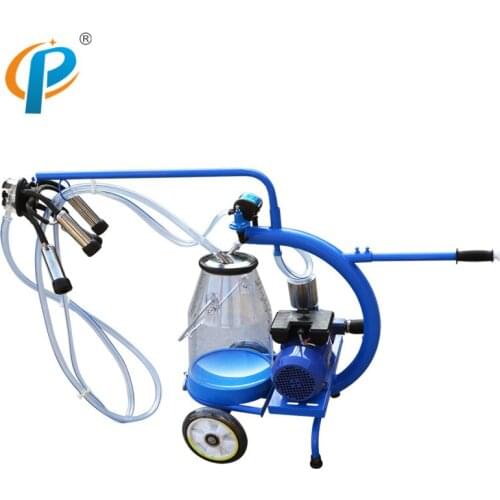 Transparent milk bucket small piston pump milking machine