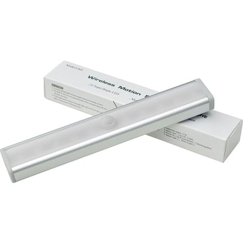 Motion Sensor Night Light Potable 10 LED Closet Lights Battery Powered Wireless Cabinet IR Infrared Motion Detector Wall Lamp