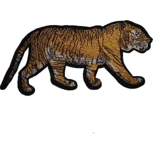 WUYUCONG2019 new Embroidery Tiger Appliques Sew on Patches for Clothes Jacket Large Animal Embroidered Patch 1 Piece
