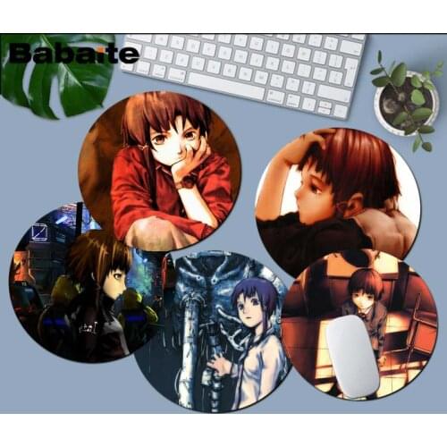 Babaite New Designs Serial Experiments Lain High Speed New round Mousepad Anti-Slip Laptop PC Mice Pad Mat gaming Mousepad