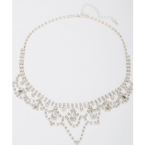 YFJEWE Wholesale Necklace Fashion Women Silver Plated Chain Austrian Crystal Rhinestone Pendant Wedding Jewelry Necklace N342