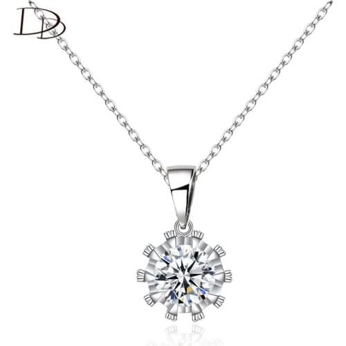 DODO Chic Crown Necklaces For Women Round AAA Zircon Fashion Jewelry White Gold Color Link Chain Wedding Bijoux Femme N123