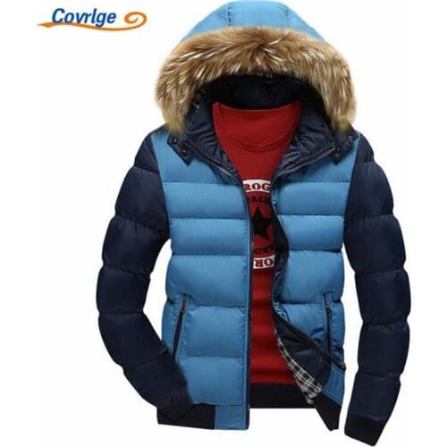 Covrlge Brand Parkas Outwear Spring Autumn Jacket Men Windproof Hood Jacket Fashion Men Warm Casual Jackets Large Size MWM006