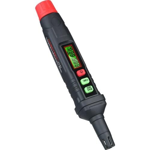 4-in-1 Digital Psychrometer Portable Thermo-Hygrometer Mini Temperature and Humidity Meter Pen with Dew Point and Wet Bulb