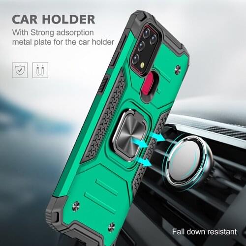 Armor Shockproof Case For Samsung Galaxy M31 30S 21 Drop Protective Defender Magnet Holder Ring Cover Funda For Samsung m31 30S