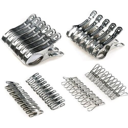 Clothes Pin Large Stainless Steel Clothes Pegs Hanging Pins Windproof Clips Windproof Laundry Storage Clothes Pegs