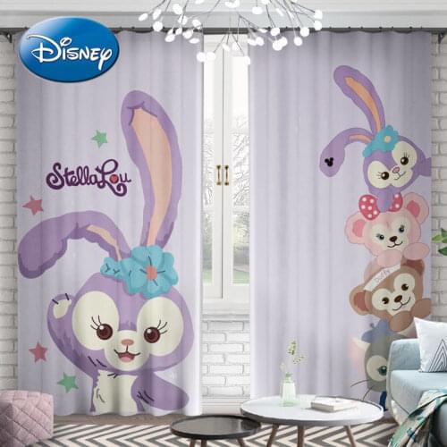 Disney Stellalou Curtains Simple Bedroom Fresh Children Curtains Girl Bedroom Princess Room Curtains Short Curtains