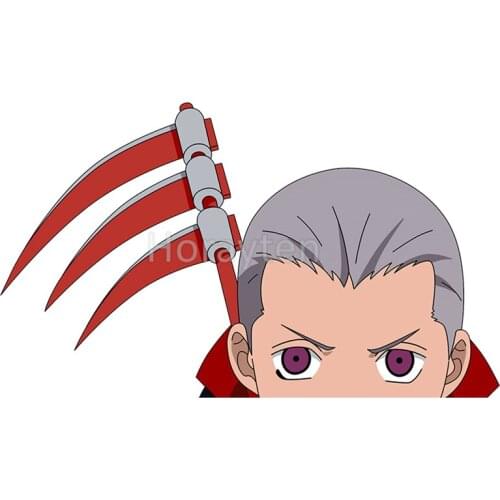 Car Styling Vinyl Stickers for Cartoon Ninja Hidan Peeker Anime Graphics Motor Bikes Keyboard Decal Waterproof