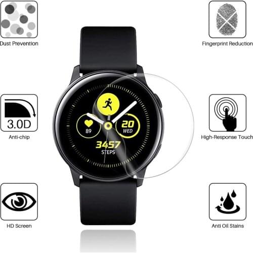 Screen Tempered film For Samsung Galaxy Watch Active 2 40 44mm Full Coverage Glass Screen Protective HD film Explosion-proof