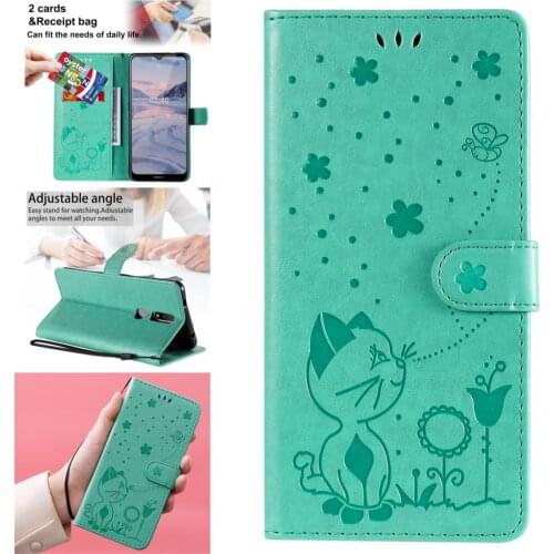 Protective Phone Cases For cover Nokia 2.3 Lovely PU Leather Wallet Book Cover sFor Nokia Accessory coque 2.4 Estojo N2.3 Bag