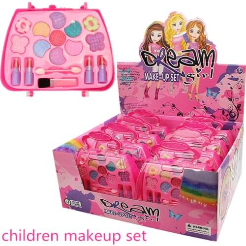 1PC Pretend Play Suitcase Cosmetics Kit Toys For Children Gifts Preschool Kid Beauty Toy Girls Makeup Tools Set