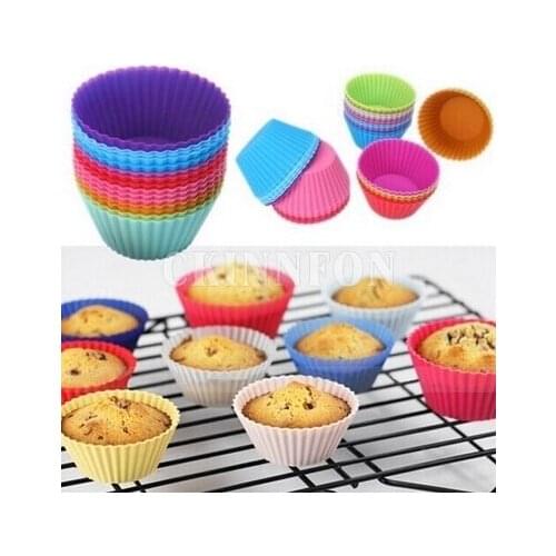 1000Pcs/Lot Silicone Cake Cupcake Liner Baking Cup Mold Muffin Round Cup Cake Tool Bakeware Baking Pastry Tools Kitchen 7cm