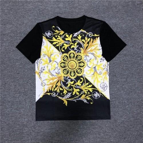 2021 Summer Chic women/mens retro T-shirts High quality Men casual floral print Tee Tops B751