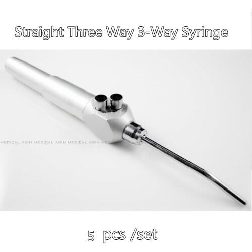 5 PCS X new Dental Straight Three Way 3-Way Syringe dental Air Water Spray Triple Syringe 3 in one