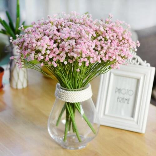 7 Fork Baby Breathe Artificial Flower Gypsophila For Home Wedding Decoration Bride holding flowers Fake Flower