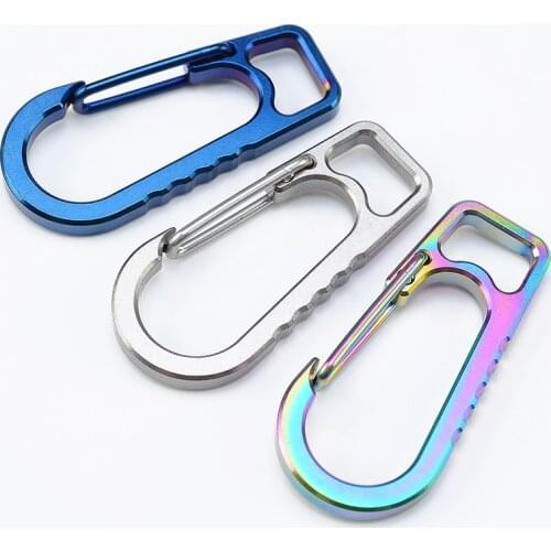 A/B Style EDC Titanium Alloy Keychain Buckle Outdoor Small Tool Mountain Climbing Hang Buckle Waist Belt Clip