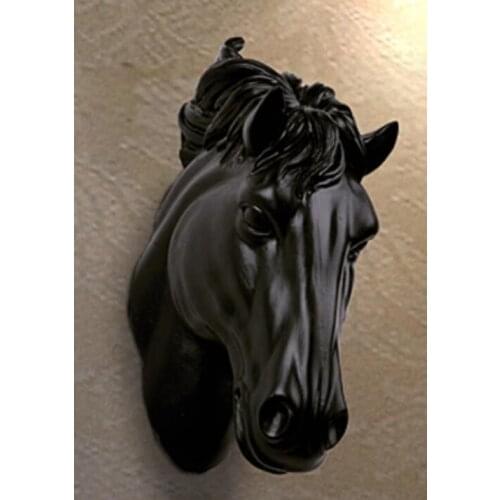 American creative 3d animal head wall decoration emulating resin horse head wall decoration shop wall decoration for home decora