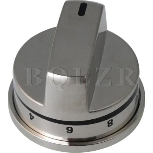 BQLZR Silver 50mm H Stove Cooker Control Knob Replacement for Oven Rotary Switch
