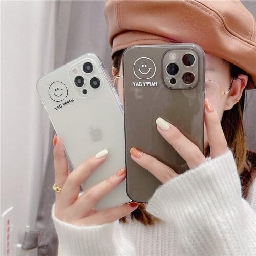 2021 Groove TPU Phone Case For iPhone12 Mini/11/12Pro Max XR XS Max,Happy Day Smile Simple Cover For iPhone SE 7 8Plus Capa Case