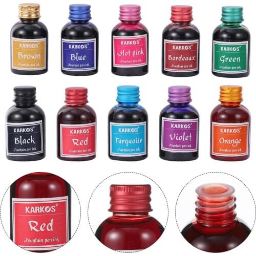 10 Bottles Calligraphy Pen Ink Fountain Dip Pen Ink Non-carbon Drawing Inks
