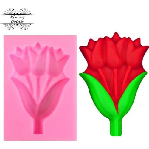 DIY flower shaped silica gel mold kitchen cooking mold cake decoration chocolate fudge making tool