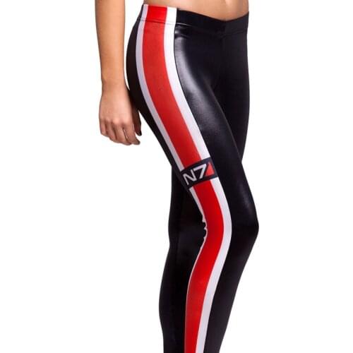 4XL American Design Women Galaxy Leggings Red Striped Printed Style Leggings Pants Black Milk Punk Cool Slim Leggins